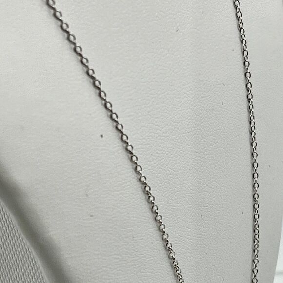 Sterling Silver Rhodium-plated with CZ Infinity Necklace - Picture 7 of 10